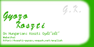 gyozo koszti business card